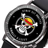 Luffy Symbol Leather Band Wrist Watch Personalized