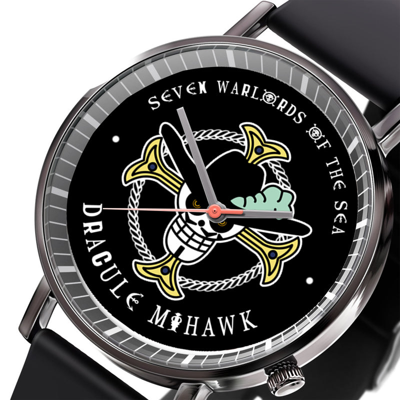 Dracule Mihawk Symbol Leather Band Wrist Watch Personalized