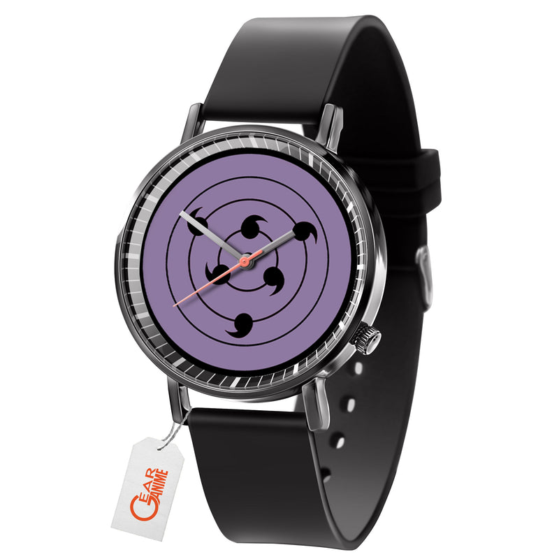 Sasuke Rinnegan Leather Band Wrist Watch