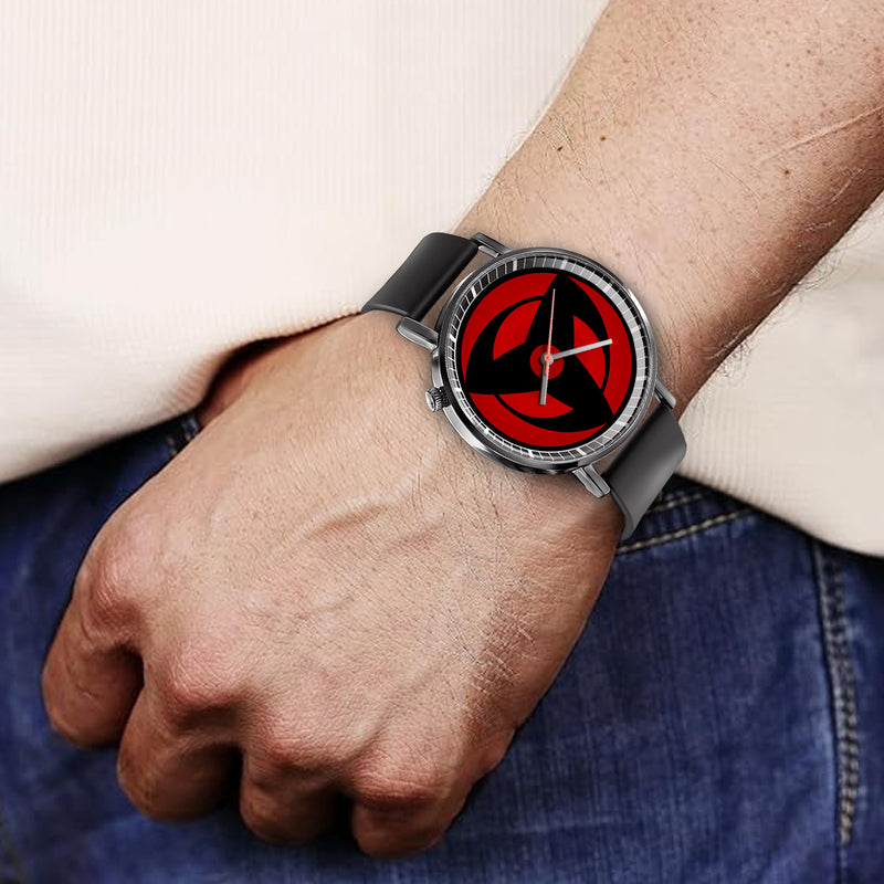 Kakashi Mangekyo Sharingan Leather Band Wrist Watch