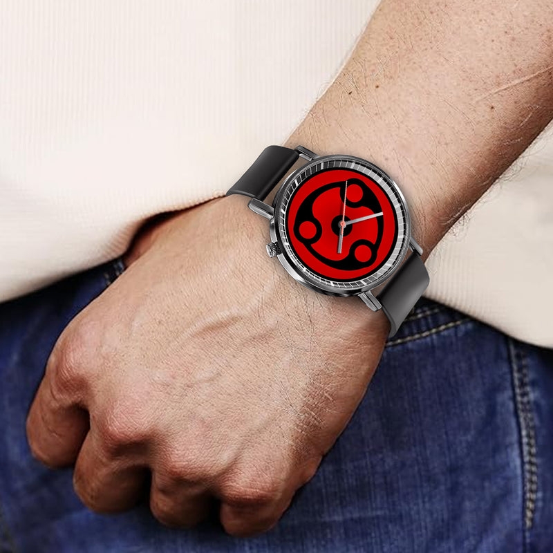 Madara Mangekyo Sharingan Leather Band Wrist Watch