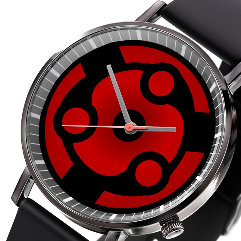 Madara Eternal Mangekyo Sharingan Leather Band Wrist Watch