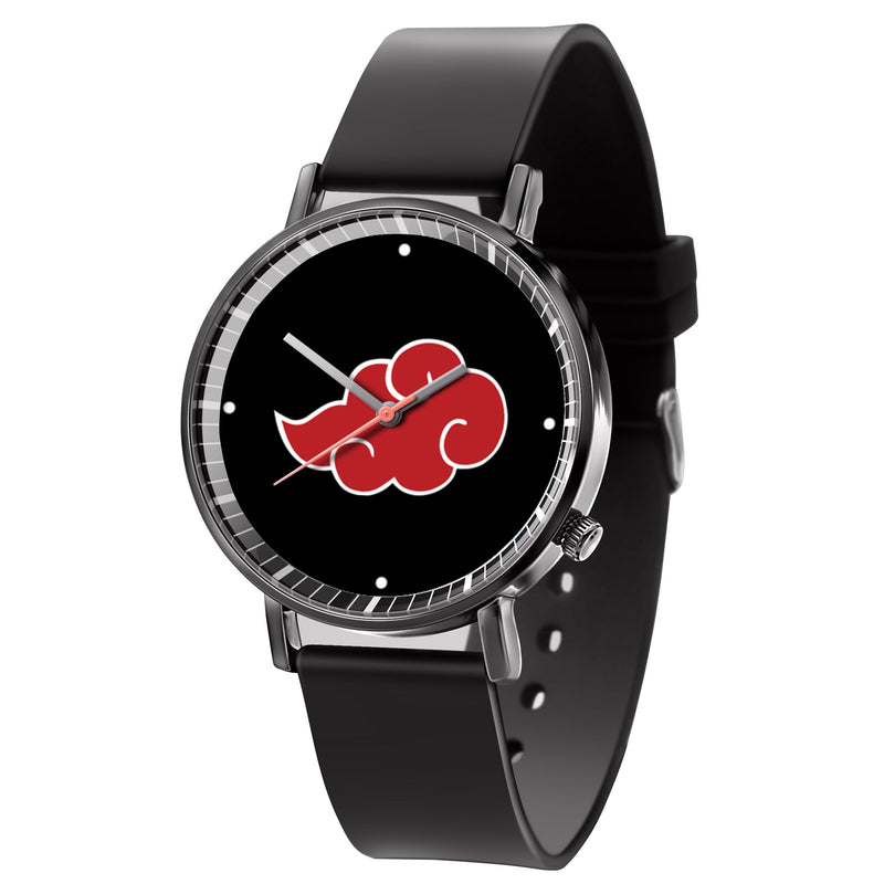 Akatsuki Symbol Leather Band Wrist Watch