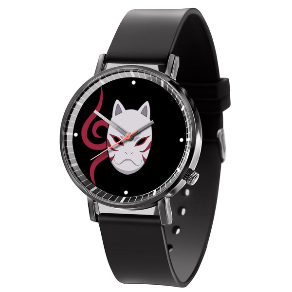 Kakashi Anbu Mask and Tattoo Leather Band Wrist Watch