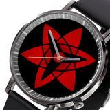 Sasuke Mangekyo Sharingan Leather Band Wrist Watch