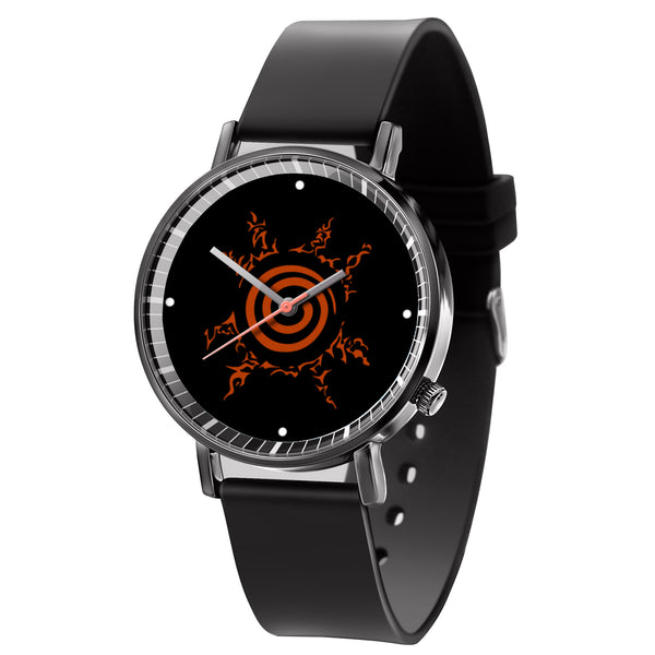 Nrt Uzumaki Nine Tailed Mark Leather Band Wrist Watch