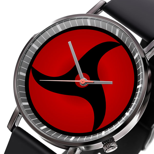 Itachi Mangekyo Sharingan Leather Band Wrist Watch