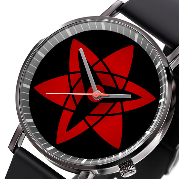 Sasuke Eternal Mangekyo Leather Band Wrist Watch