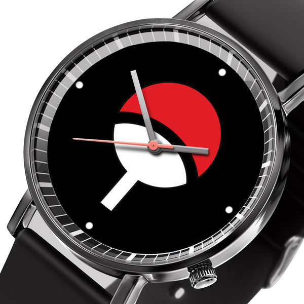 Uchiha Clan Symbol Leather Band Wrist Watch