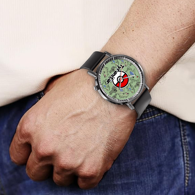 Tyranitar Leather Band Wrist Watch Personalized