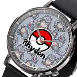 Rhydon Leather Band Wrist Watch Personalized