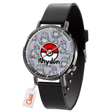 Rhydon Leather Band Wrist Watch Personalized