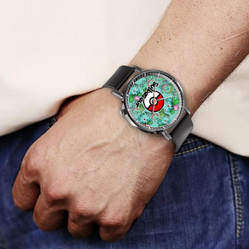 Bulbasaur Leather Band Wrist Watch Personalized