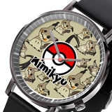 Mimikyu Leather Band Wrist Watch Personalized