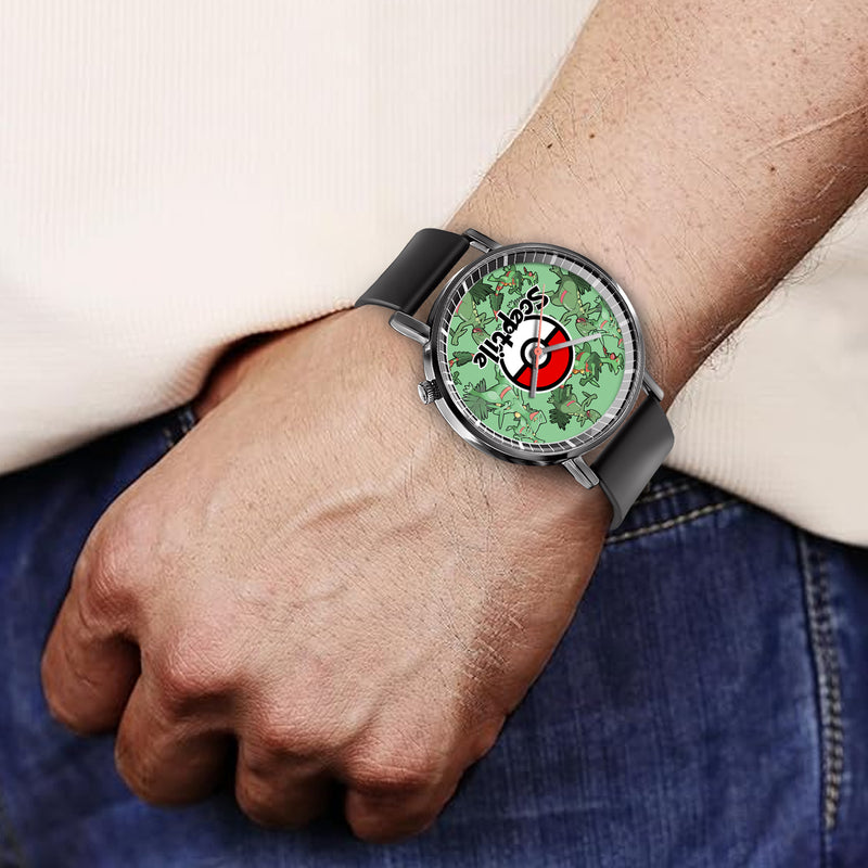 Sceptile Leather Band Wrist Watch Personalized