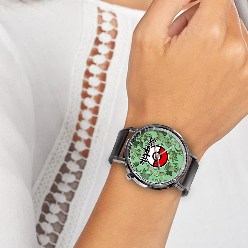 Sceptile Leather Band Wrist Watch Personalized