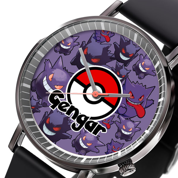 Gengar Leather Band Wrist Watch Personalized