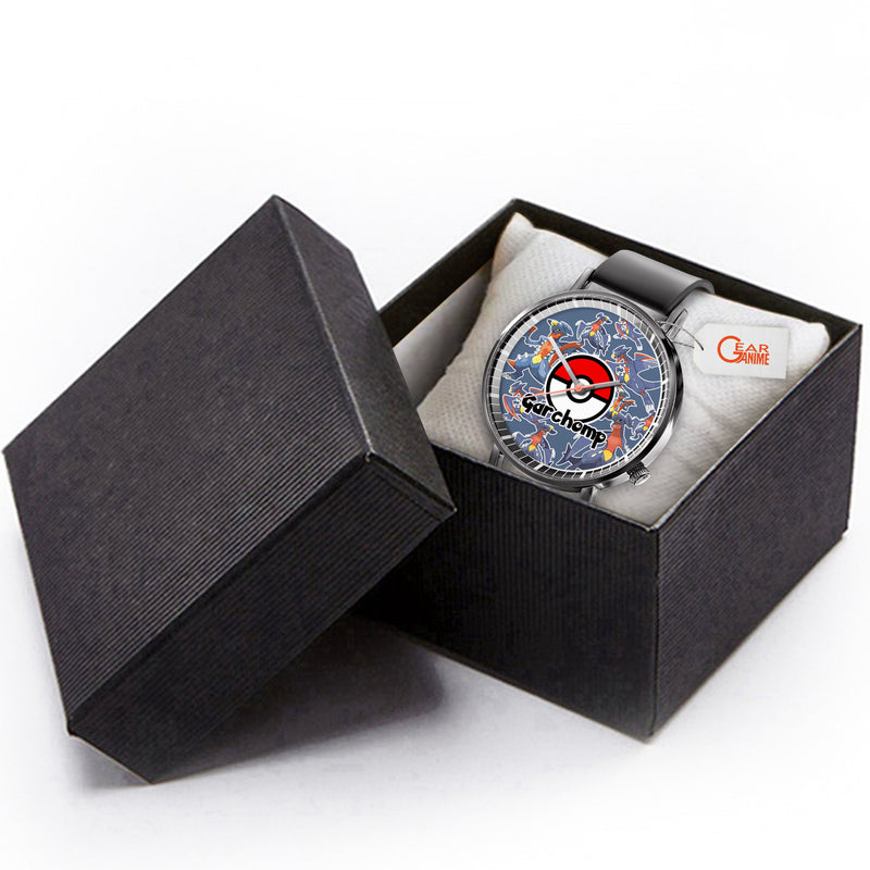 Garchomp Leather Band Wrist Watch Personalized