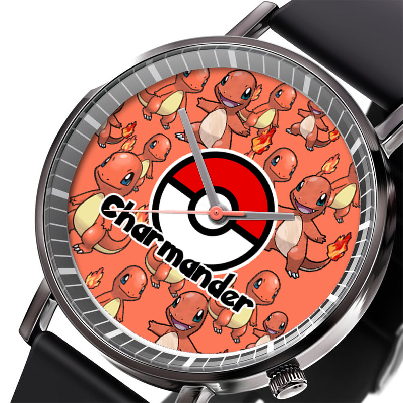 Charmander Leather Band Wrist Watch Personalized