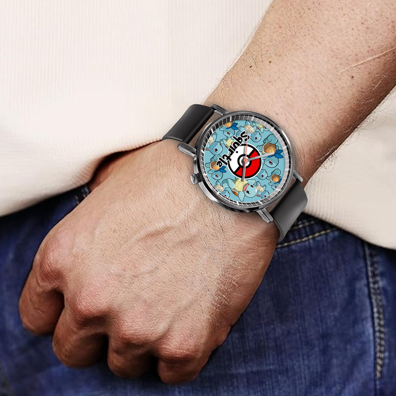 Squirtle Leather Band Wrist Watch Personalized