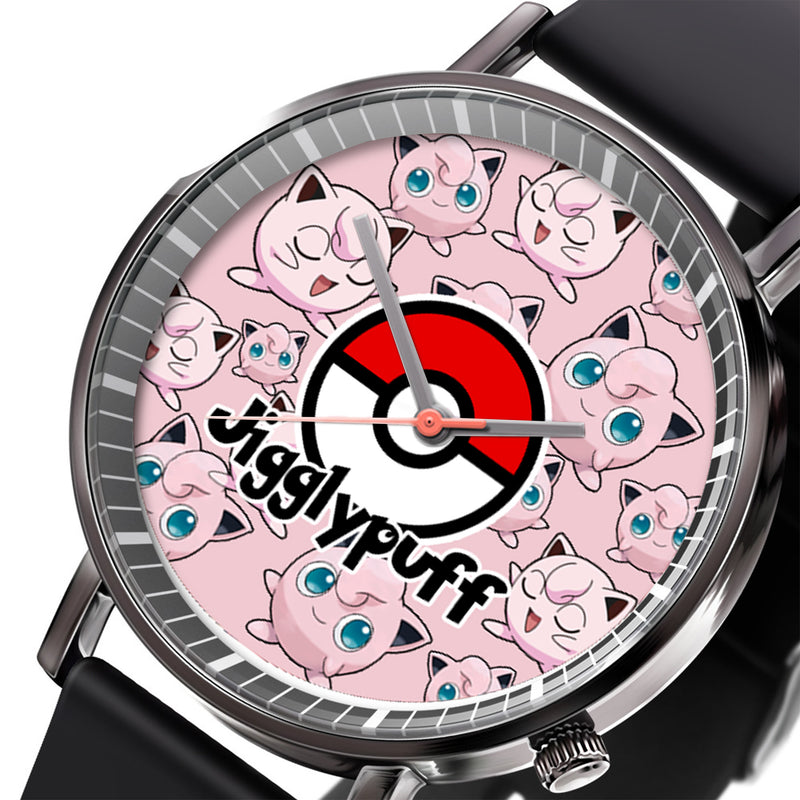 Jigglypuff Leather Band Wrist Watch Personalized