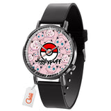 Jigglypuff Leather Band Wrist Watch Personalized