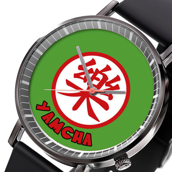 Yamcha Symbol Leather Band Wrist Watch Personalized