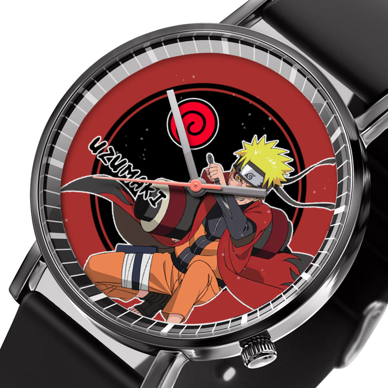 Nrt Uzumaki Sage Leather Band Wrist Watch Personalized