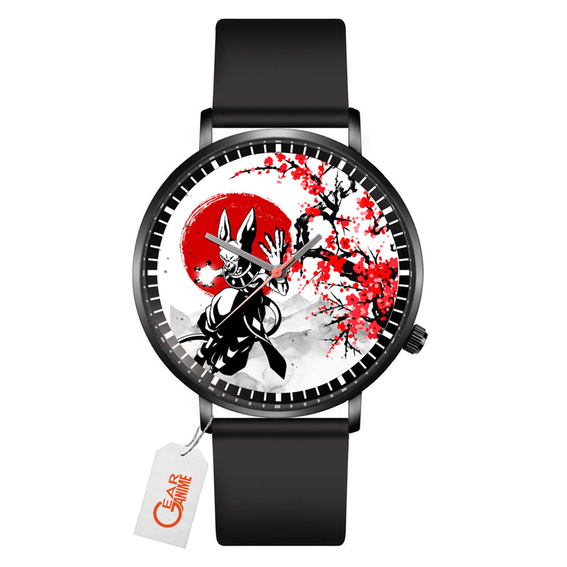 Beerus Leather Band Wrist Watch Japan Cherry Blossom