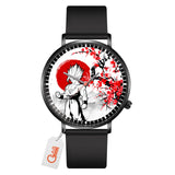 Vegito Leather Band Wrist Watch Japan Cherry Blossom