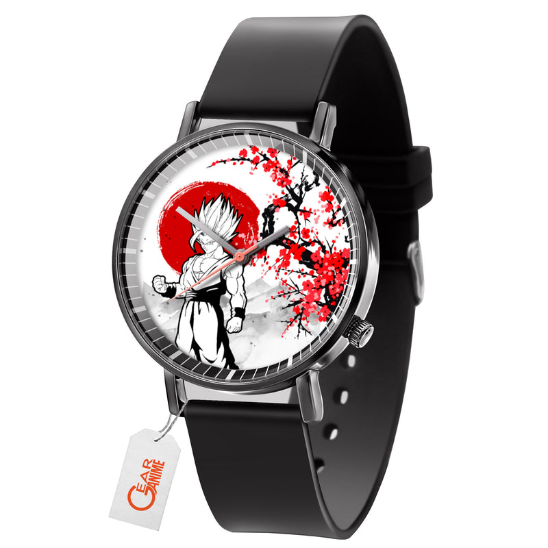 Vegito Leather Band Wrist Watch Japan Cherry Blossom