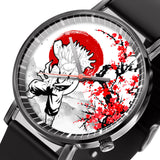 Kid Trunks Leather Band Wrist Watch Japan Cherry Blossom