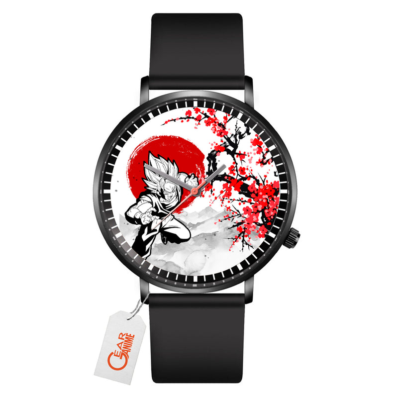 Goku SSJ Leather Band Wrist Watch Japan Cherry Blossom