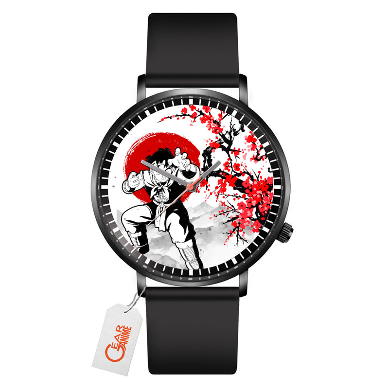 Yamcha Leather Band Wrist Watch Japan Cherry Blossom