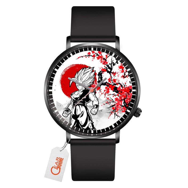 Gohan Beast Leather Band Wrist Watch Japan Cherry Blossom