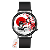 Goku Kid Leather Band Wrist Watch Japan Cherry Blossom