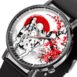 Master Roshi Leather Band Wrist Watch Japan Cherry Blossom