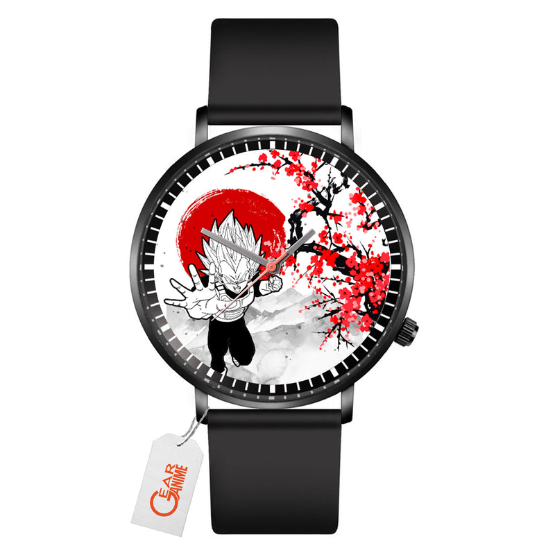 Vegeta SSJ Leather Band Wrist Watch Japan Cherry Blossom