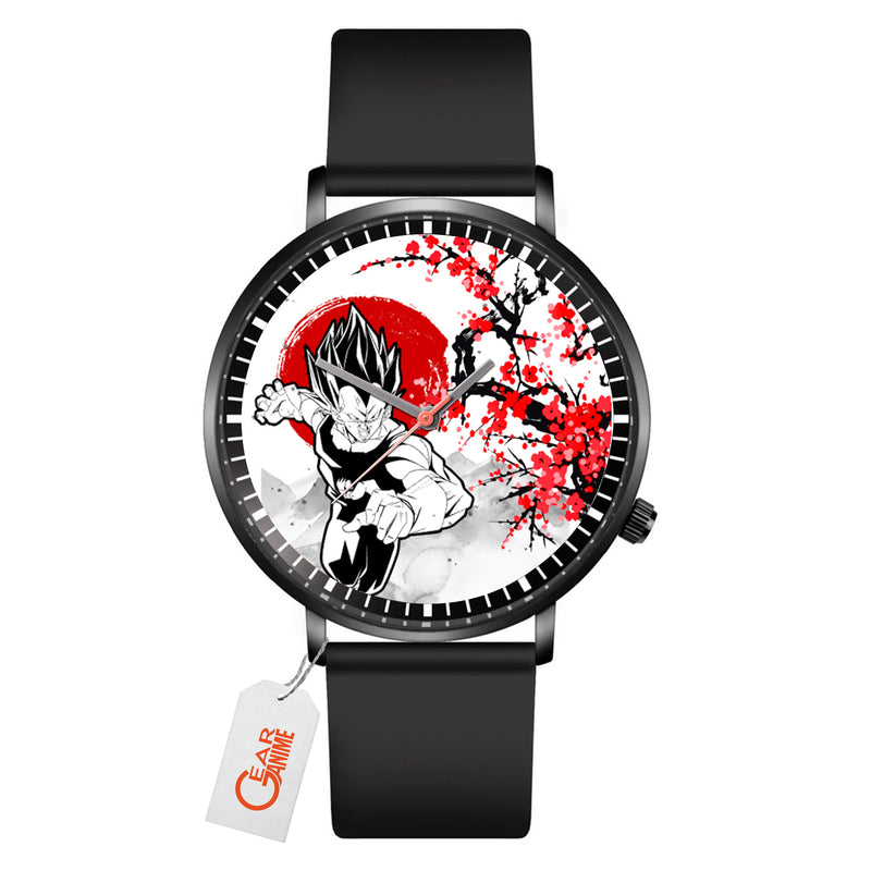 Vegeta Ultra Ego Leather Band Wrist Watch Japan Cherry Blossom