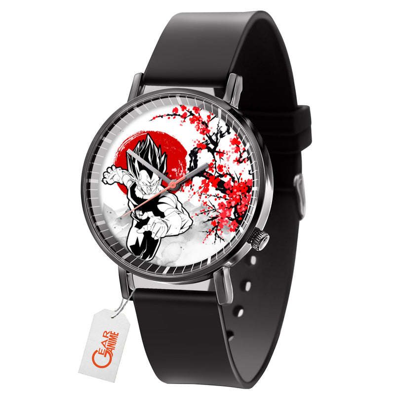 Vegeta Ultra Ego Leather Band Wrist Watch Japan Cherry Blossom