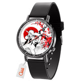 Jiraiya Leather Band Wrist Watch Japan Cherry Blossom