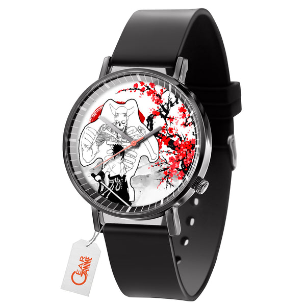 Sasuke Susanoo Leather Band Wrist Watch Japan Cherry Blossom