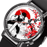 Gaara Leather Band Wrist Watch Japan Cherry Blossom