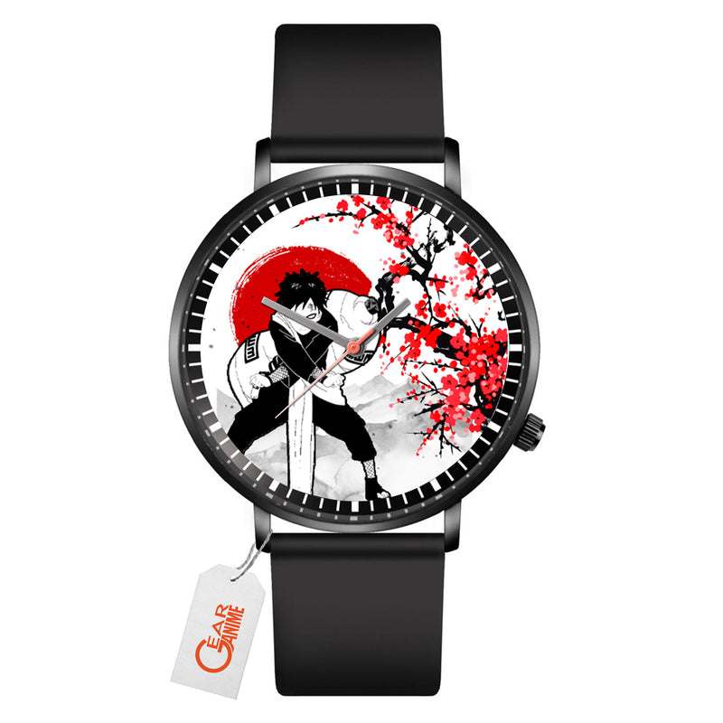 Gaara Leather Band Wrist Watch Japan Cherry Blossom