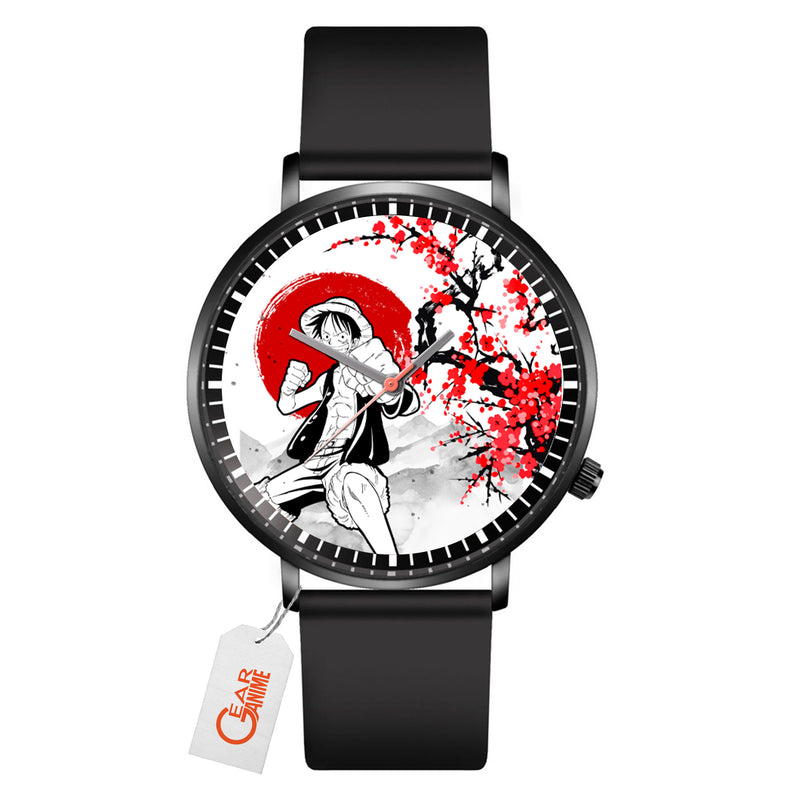 Luffy Leather Band Wrist Watch Japan Cherry Blossom