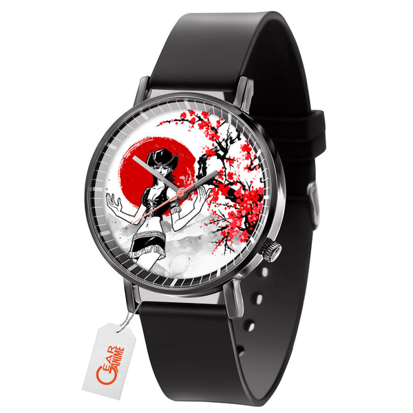 Nico Robin Leather Band Wrist Watch Japan Cherry Blossom