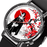 Itachi Uchiha Leather Band Wrist Watch Japan Cherry Blossom