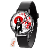 Itachi Uchiha Leather Band Wrist Watch Japan Cherry Blossom