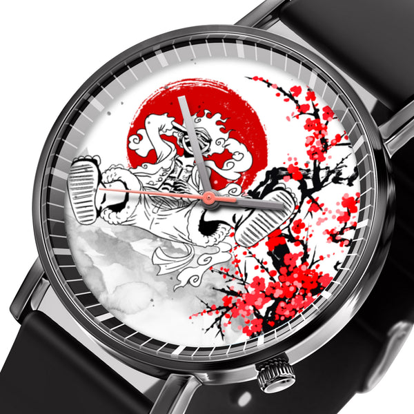 Luffy Gear 5 Leather Band Wrist Watch Japan Cherry Blossom