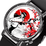 Hinata Hyuga Leather Band Wrist Watch Japan Cherry Blossom